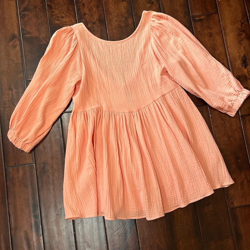 NWT Lizard Thicket - Gauze Babydoll Dress in Coral Peach - Medium